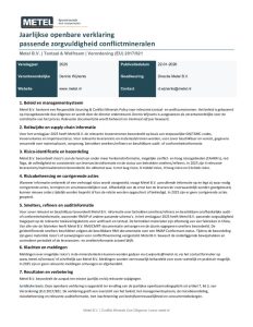 Metel Conflict Free Minerals Publicatie 2025
